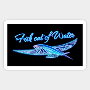 Fish out of Water flying fish - funny fish design Magnet